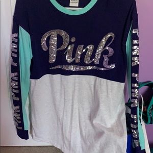 Long sleeve Victoria’s Secret Pink sparkle shirt